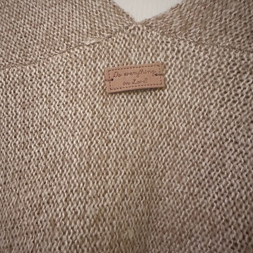 Free People Angel Eyes Fringe Poncho One Size NWOT - Picture 3 of 6